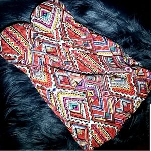 Geometric pattern bandeau dress